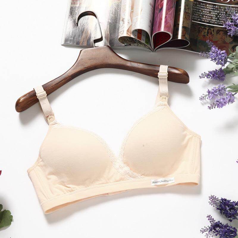 Comfortable Cross-Design Nursing Bra with Wire-Free Double Buckle