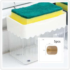 Dual-Function Soap Dispenser with Sponge Holder - Automatic Liquid Soap Dosing Caddy