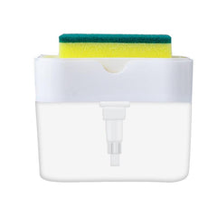 Dual-Function Soap Dispenser with Sponge Holder - Automatic Liquid Soap Dosing Caddy