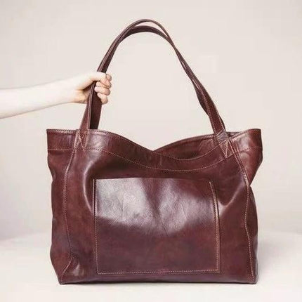 Large Embossed PU Tote Bag For Women Shoulder Bag In Black