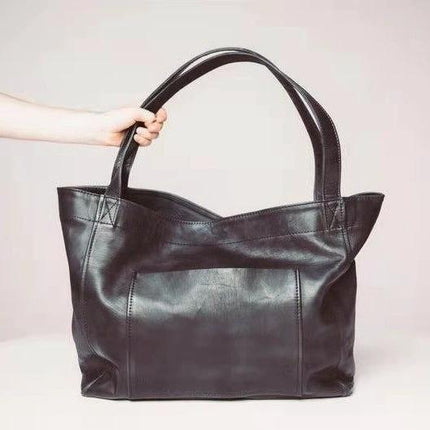 Large Embossed PU Tote Bag For Women Shoulder Bag In Black