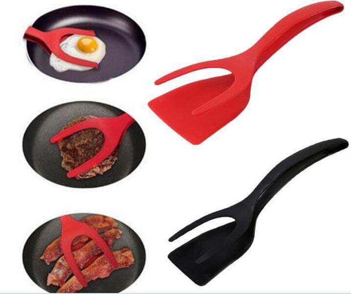 Dual Function Pancake and Omelet Flipping Tongs