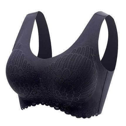 Elegance Seamless Sports Bra for Women with Natural Thai Latex Black