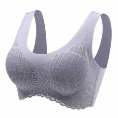 Elegance Seamless Sports Bra for Women with Natural Thai Latex Grey