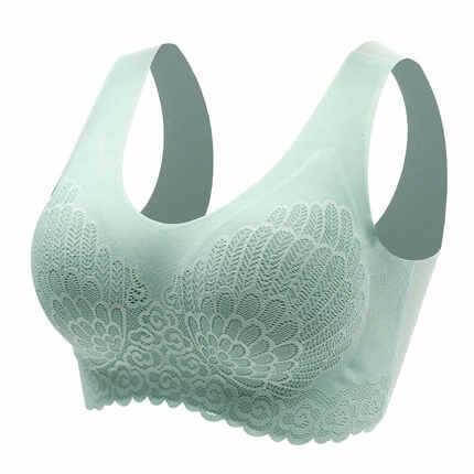 Elegance Seamless Sports Bra for Women with Natural Thai Latex Green