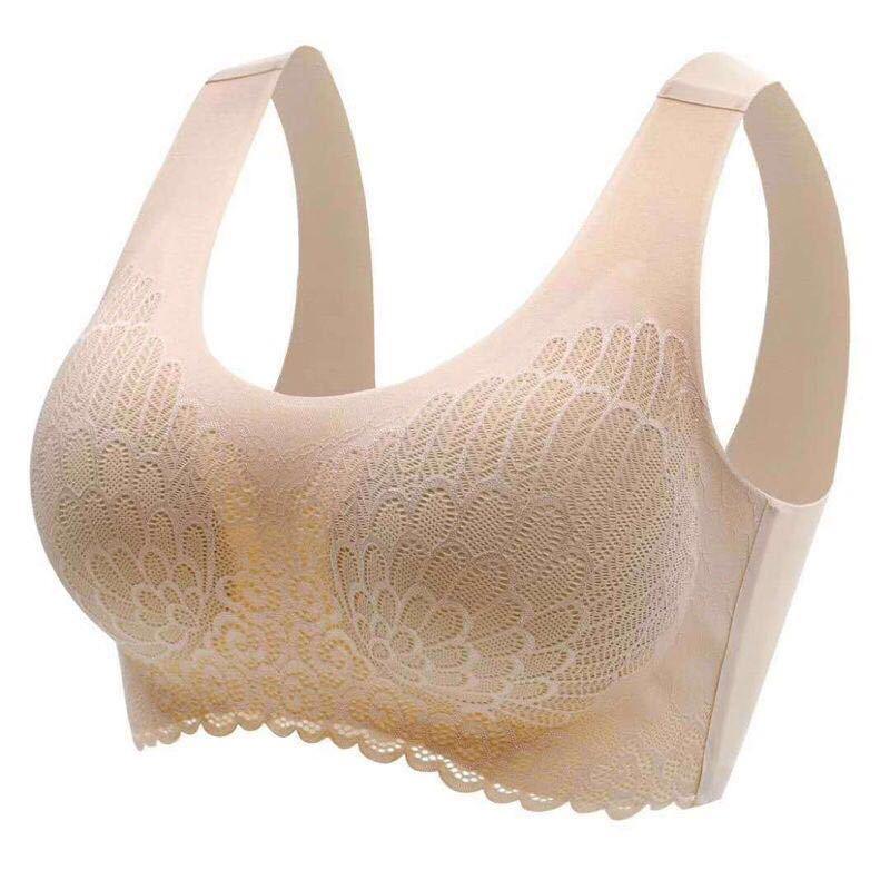 Elegance Seamless Sports Bra for Women with Natural Thai Latex Flesh color