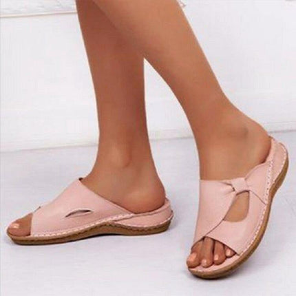 Women's Open Toe Wedge Sandals, Flat Casual Slide Multiple Colors