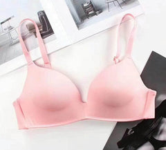 Pink Nylon Push-Up Seamless Bra for Women - Experience unmatched comfort and support with premium fabric and excellent lift.