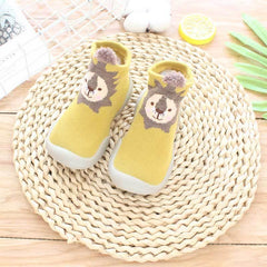 Toddler Non-Slip Floor Socks - Cozy Cotton Design Yellow