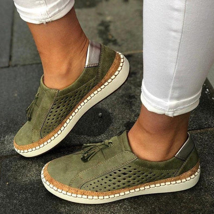 Plus Size Women's Canvas Tassel Sneakers For Everyday Casual Wear