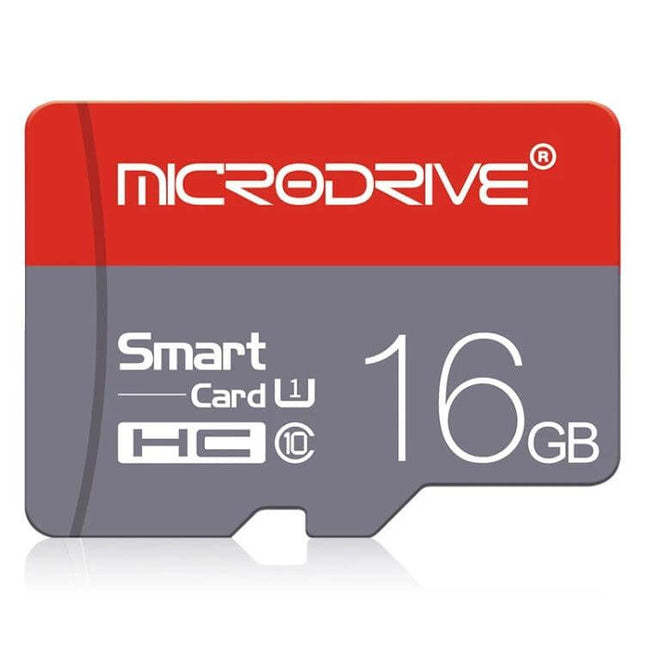 16GB Micro SD Card Class 10 For Cameras And Smartphones - red and gray Microdrive microSD card for Full HD recording and phone storage expansion