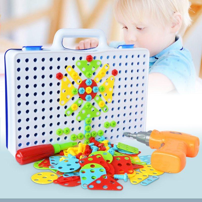 Interactive Screw-Drilling Building Block Set for Kids