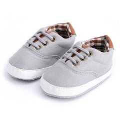 Stylish Solid Color Canvas Shoes for Toddlers light gray 12cm