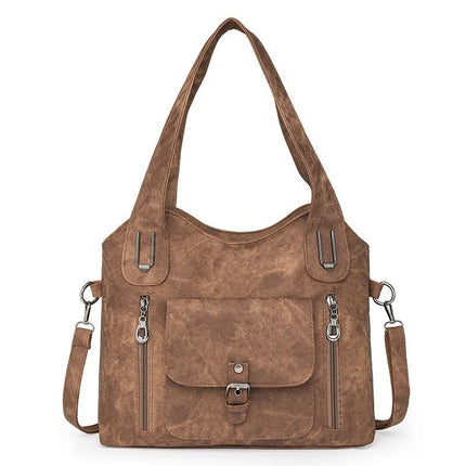 Large Capacity Casual Ladies Crossbody Bag Soft PU Shoulder Purse