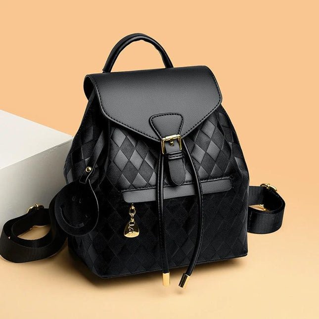 Casual Women PU Leather Bucket Backpack For School And Travel | Syndmart