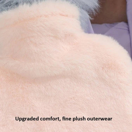 1L Plush Hand Warmer Hot Water Bag for Cozy Comfort soft pink plush cover showing fine sherpa texture for steady warmth