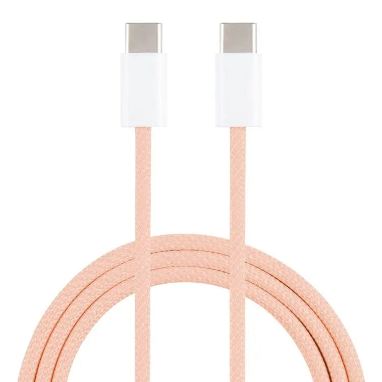 1m USB-C Type-C to Type-C Macaron Braided Charging Cable