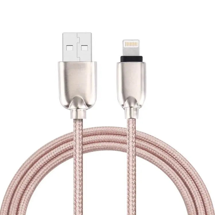 1m Woven 108 Copper Cores 8 Pin USB Charging Cable for iPhone iPad