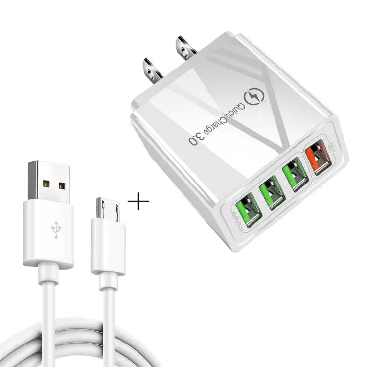 2 In 1 1M USB To Micro USB Data Cable And 30W QC Charger