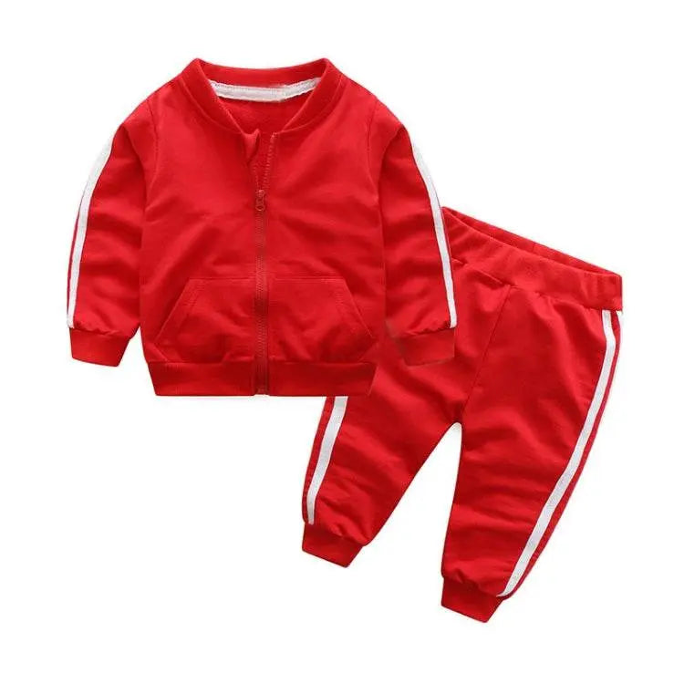 2 In 1 Autumn Baby Clothes Cotton Long Sleeve Zipper Set