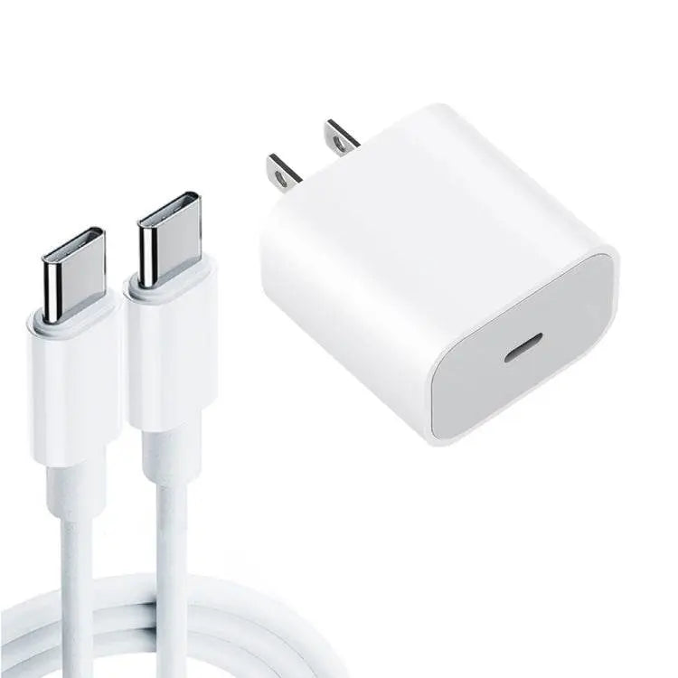 2 In 1 PD 20W USB-C Travel Charger With 3A Cable Set 1m