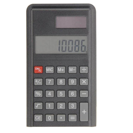 2-In-1 Pocket Jewelry Scale With Calculator And LCD showing calculator buttons blue-backlit LCD and compact pocket design for jewelry weighing