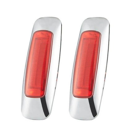 2-Pack 12/24V LED Edge Tail Lights, Red and Yellow - compact waterproof LED edge tail lights for trucks, trailers, construction
