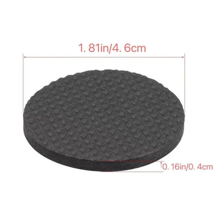 2 Pack 46mm Round Plaid EVA Foot Pads For Furniture Slip Proof Noise Reducing - single black 46mm textured EVA round pad showing 4.6cm diameter and 0.4cm thickness