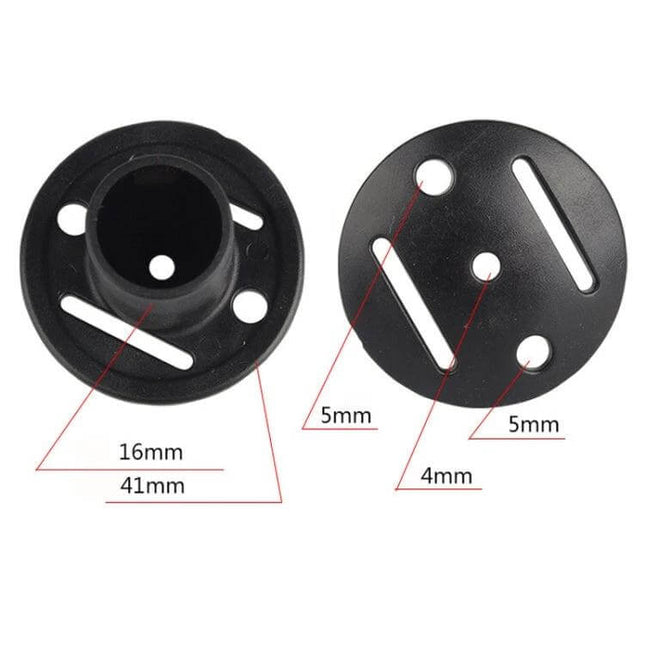 2 Pack Anti Puncture Plug Cap Plastic For Trekking Poles - black durable plastic replacement caps with measurements for trekking pole tips