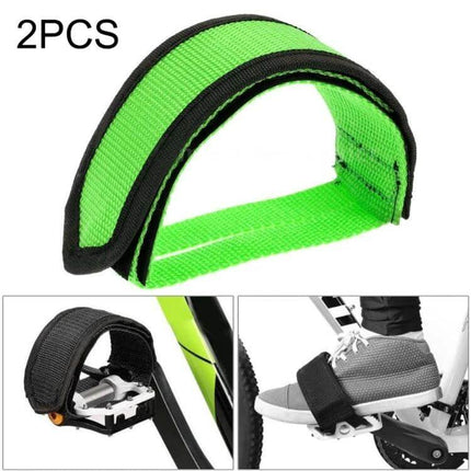 2-Pack Anti-Slip Bicycle Pedal Straps for Safer Riding - durable nylon 45.5x5.3cm neon green 2-pack pedal straps for urban commuting and wet conditions