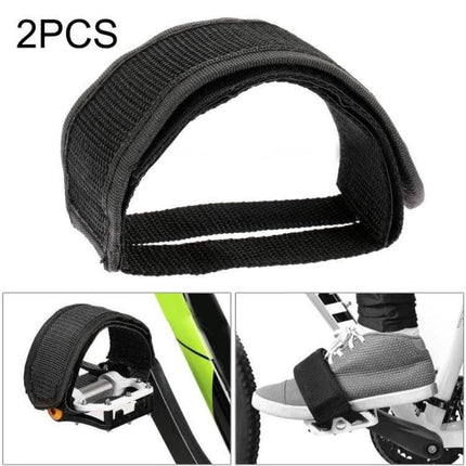 2-Pack Anti-Slip Bicycle Pedal Straps for Safer Riding - durable nylon 45.5×5.3cm black pedal straps for urban commuting and wet conditions