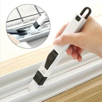 2-Pack Mini Cleaning Brush With Detachable Dustpan For Crevices cleaning window track and narrow gaps with compact brush and removable dustpan