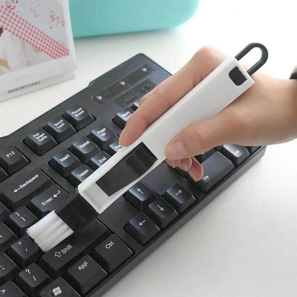 2-Pack Mini Cleaning Brush With Detachable Dustpan For Crevices cleaning keyboard crevices with compact brush and removable dustpan