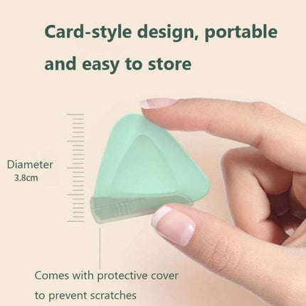2 Piece Purple And Green Small Triangular Eyebrow Trimmer compact card-style set with protective cover for precise shaping and on-the-go touch-ups