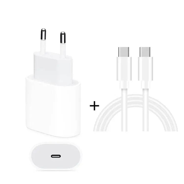 2 in 1 PD 20W Travel Charger with 3A 2m USB-C Cable