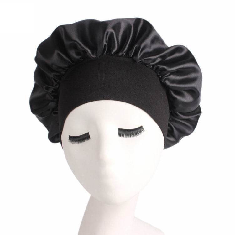 2 PCS TJM-301 Night Cap With Wide Brim And Elasticity Headband Ladies Chemotherapy Cap Hair Care Hat, M 56-58cm