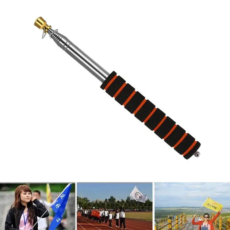 2.5M 11 Knots Multi-function Telescopic Stainless Steel Flag Display