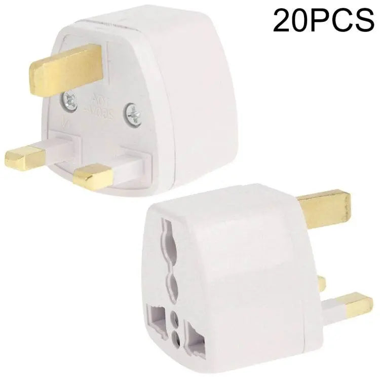 20 PCS Plug Adapter Travel Power Adaptor with UK Socket Plug