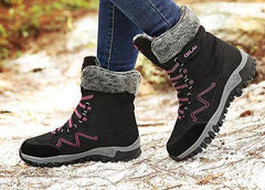 Stylish Warm Velvet Snow Boots for Women - Winter Hiking and Travel Footwear