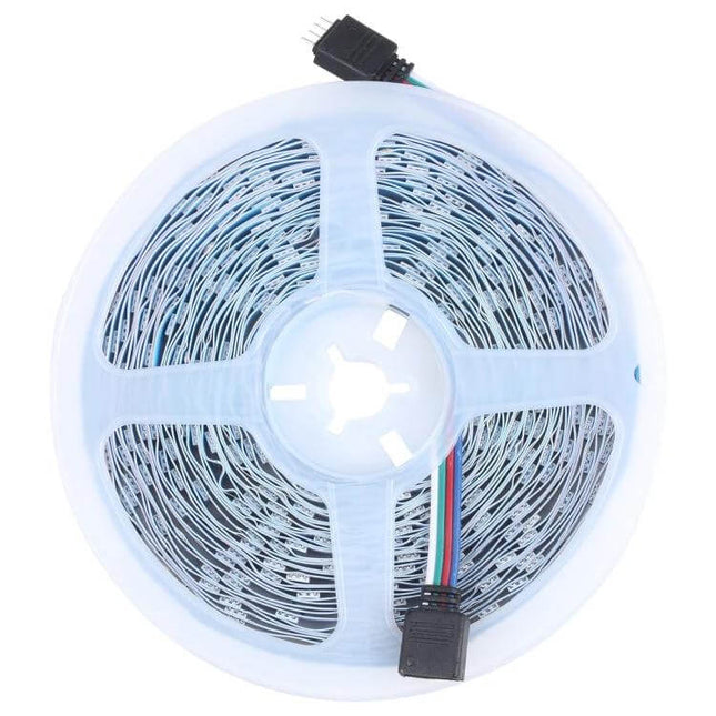 20m RGB LED Strip Lights For Indoor Decor And Ambience - 20m reel with 600 RGB 5050 LEDs, 12V kit with connectors, IP44 splash-resistant indoor ambient lighting