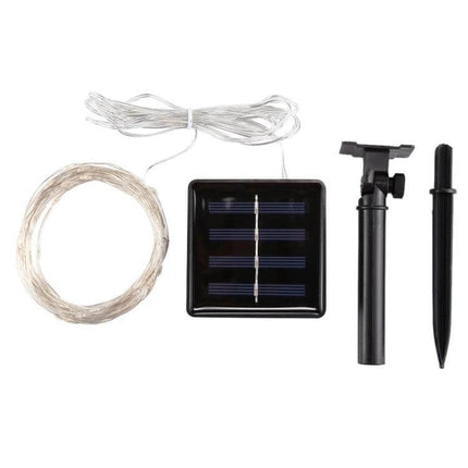 20m Solar String Lights Fairy Lamp For Outdoor Decor with solar panel, stake and 20m flexible fairy string lights for garden