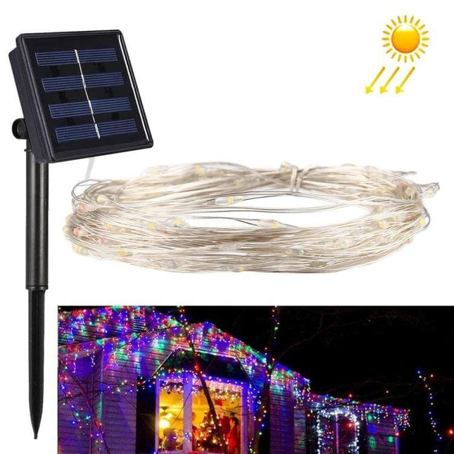 20m Solar String Lights Fairy Lamp For Outdoor Decor - 20m weather-resistant solar fairy lights with panel for garden, patio, fence and holiday décor