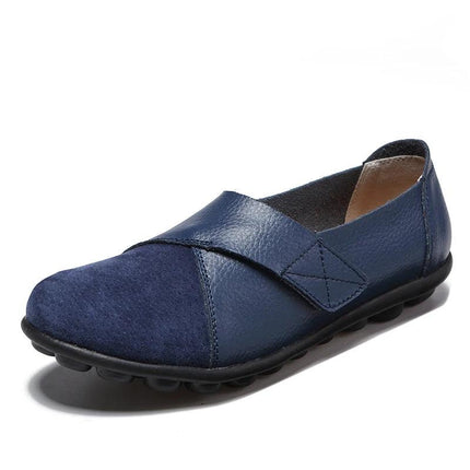 Nurse Suede Work Shoes With Low 2cm Heel And Leather Insole