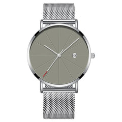 Men's Creative Waterproof Quartz Watch with Simple Calendar Design