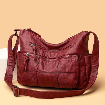 Womens Soft PU Shoulder Crossbody Bag For Everyday Use