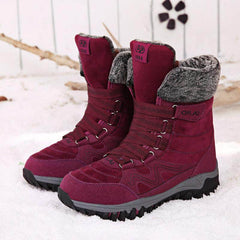 Stylish Warm Velvet Snow Boots for Women - Winter Hiking and Travel Footwear