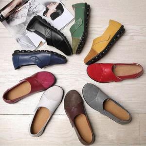Nurse Suede Work Shoes With Low 2cm Heel And Leather Insole
