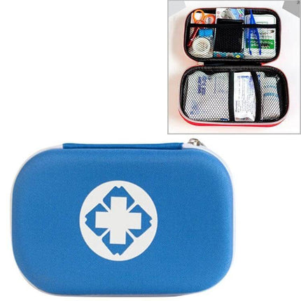 25 In 1 EVA Emergency Survival Kit For Car And Home Use - compact blue waterproof nylon first aid pouch with organized internal compartments