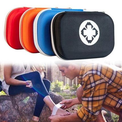 25 In 1 EVA Emergency Survival Kit For Car And Home Use compact waterproof nylon first aid kit pouch shown in multiple colors and outdoor use
