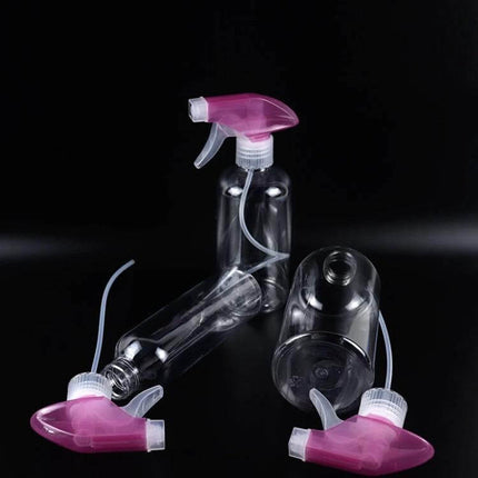 250ml Disinfection Spray Bottle for Everyday Home Cleaning - clear refillable bottle with pink handle-type nozzle for countertops and high-touch surfaces